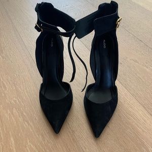 Black strapy heels